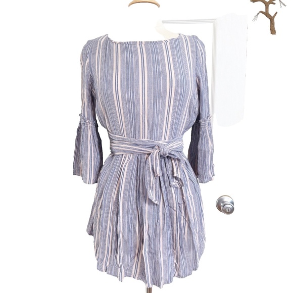 Led Dresses & Skirts - LED Stripped Mini Dress XS Extra Small Casual/Party Blue White EUC